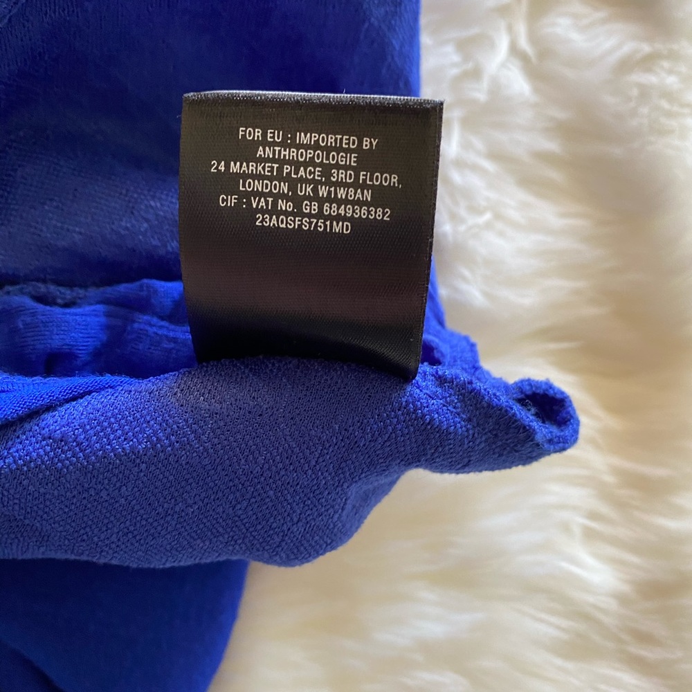 Anthropologie Postage Stamp Blue Skirt - Picture 5 of 8